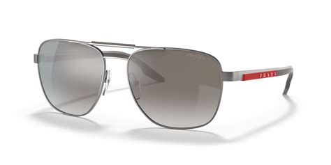 prada ps 53xs 60|Prada Linea Rossa PS 53XS 60 Gradient Grey Mirror Silver.